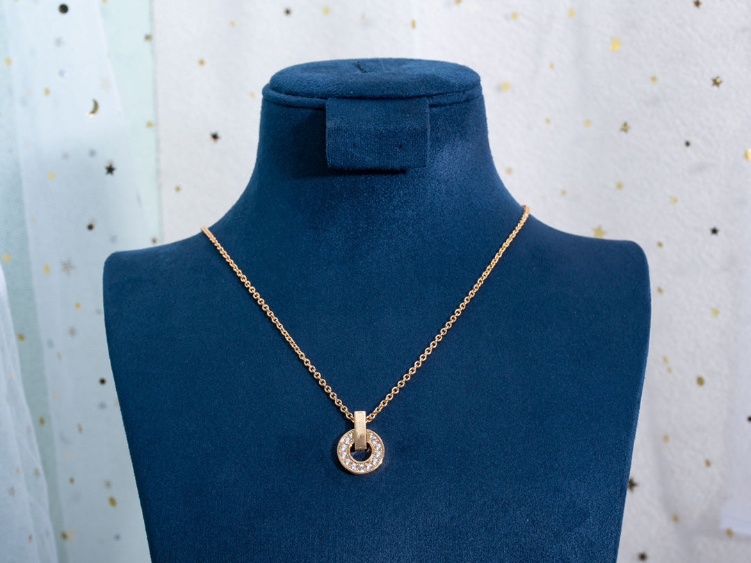 [AuraEcho]GARI NECKLACE PINK GOLD DIAMOND