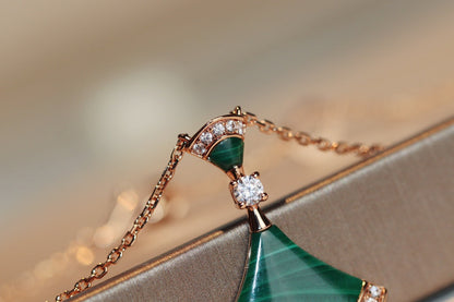 [AuraEcho]DREAM NECKLACE MALACHITE DIAMOND