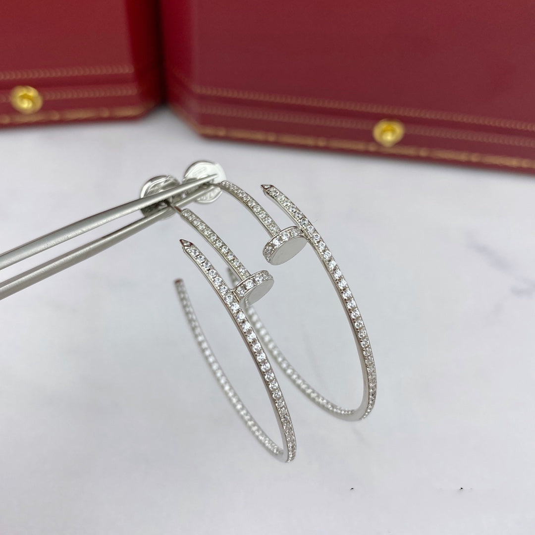 [AuraEcho]JUSTE EARRINGS FULL DIAMONDS 1.8MM