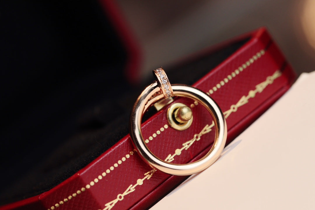 [AuraEcho]JUSTE RING 2.65MM PINK GOLD DIAMOND