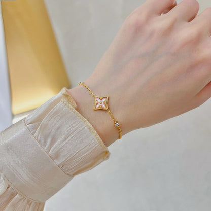 [AuraEcho]STAR 1 DIAMOND PINK GOLD BRACELET