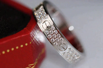 [AuraEcho]LOVE RING 3.6MM DIAMOND PAVED