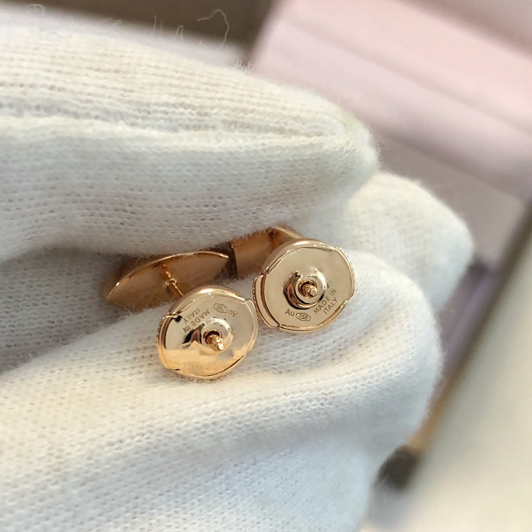 [AuraEcho]DREAM EARRINGS 3 MOTIFS ONYX MOP PINK GOLD