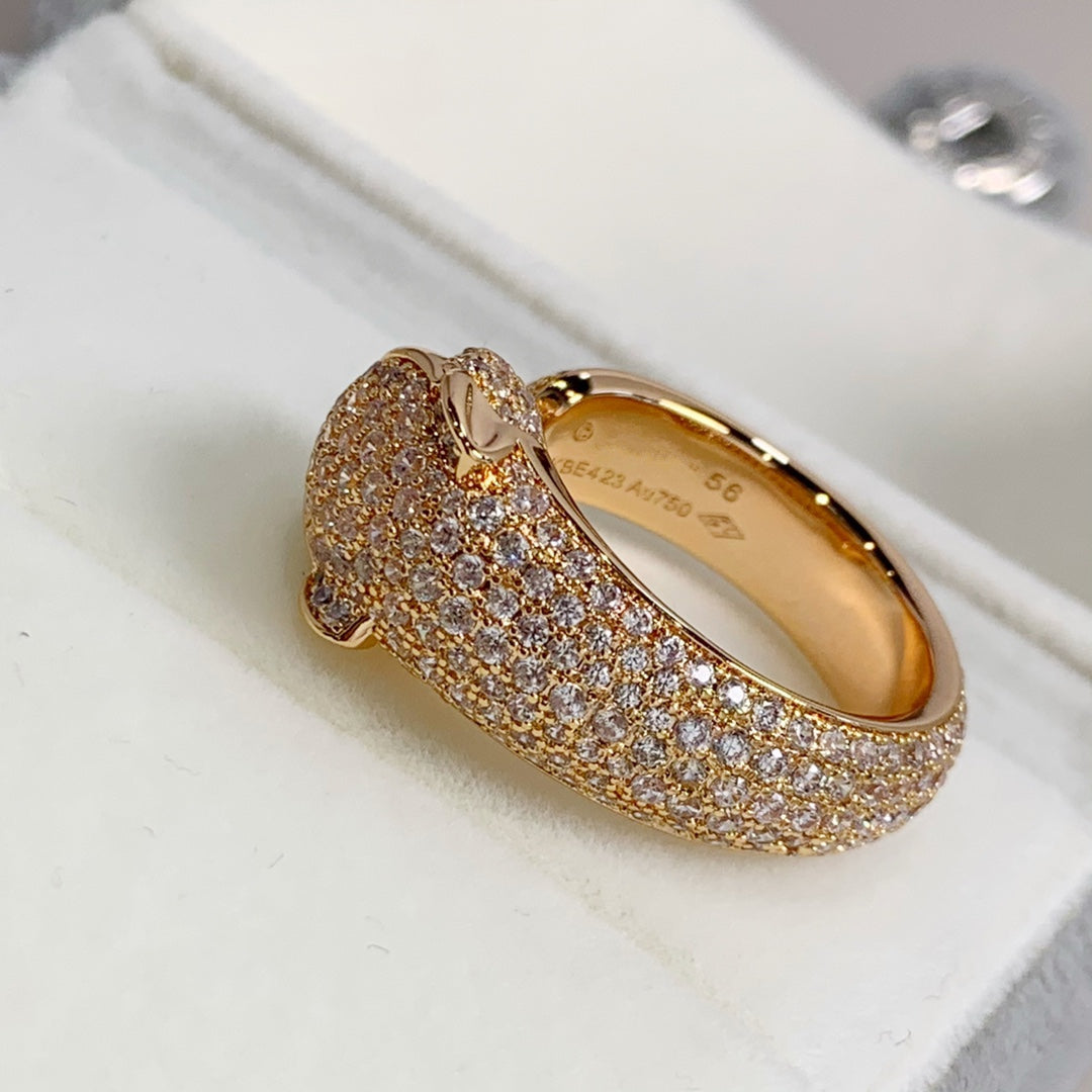 [AuraEcho]PANTHERE PINK GOLD DIAMOND RING