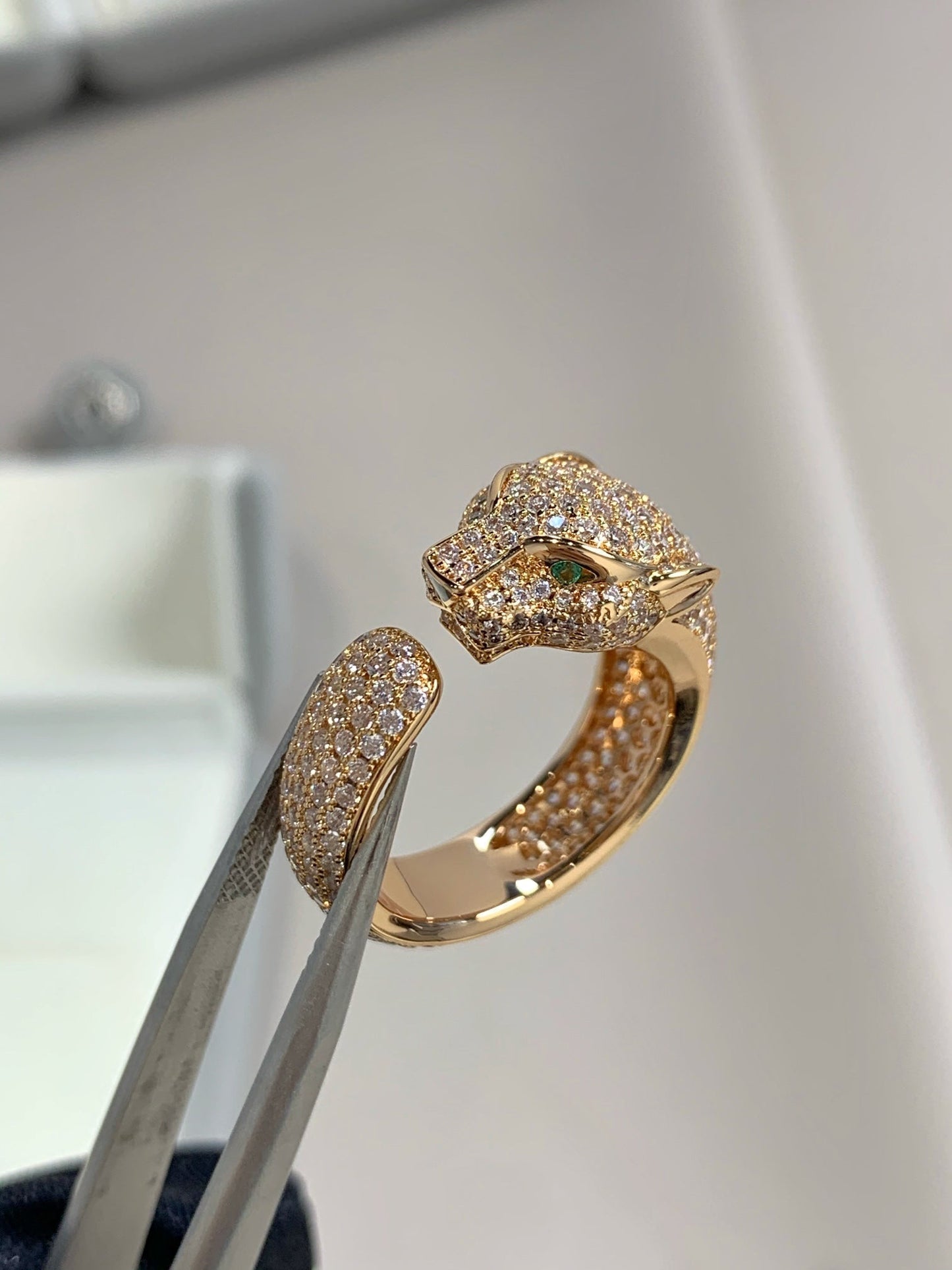 [AuraEcho]PANTHERE PINK GOLD DIAMOND RING