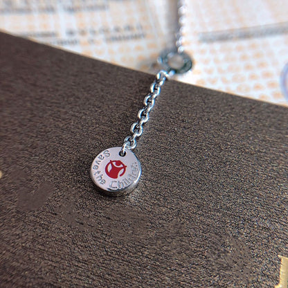 [AuraEcho]ZERO 1 BLACK CERAMIC SILVER NECKLACE