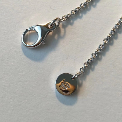 [AuraEcho]ZERO 1 BLACK CERAMIC SILVER NECKLACE