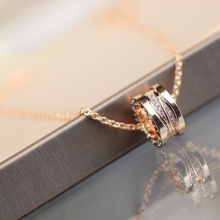 [AuraEcho]ZERO 1 PINK GOLD DIAMOND NECKLACE
