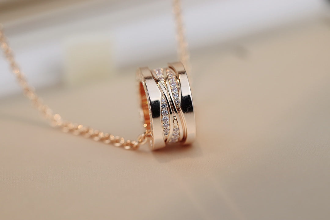 [AuraEcho]ZERO 1 PINK GOLD DIAMOND NECKLACE