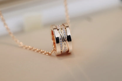 [AuraEcho]ZERO 1 PINK GOLD DIAMOND NECKLACE