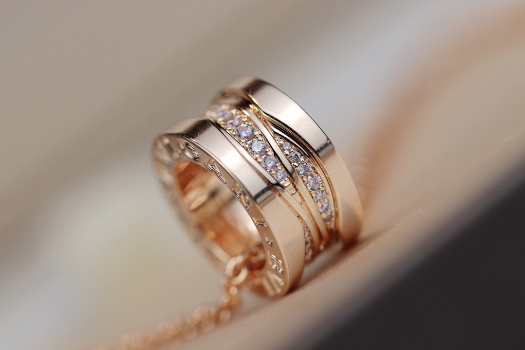 [AuraEcho]ZERO 1 PINK GOLD DIAMOND NECKLACE