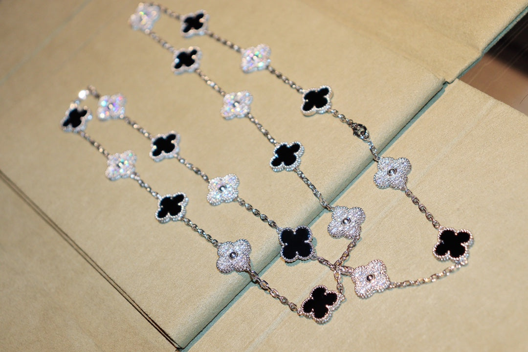 [AuraEcho]CLOVER 20 MOTIFS ONYX DIAMOND SILVER