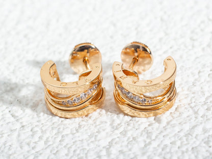 [AuraEcho]ZERO 1 PINK GOLD DIAMONDS EARRINGS