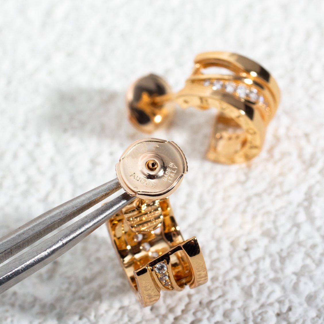 [AuraEcho]ZERO 1 PINK GOLD DIAMONDS EARRINGS