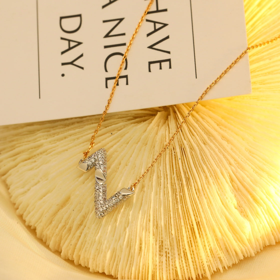 [AuraEcho]VOLT SILVER DIAMOND PEDANT NECKLACE