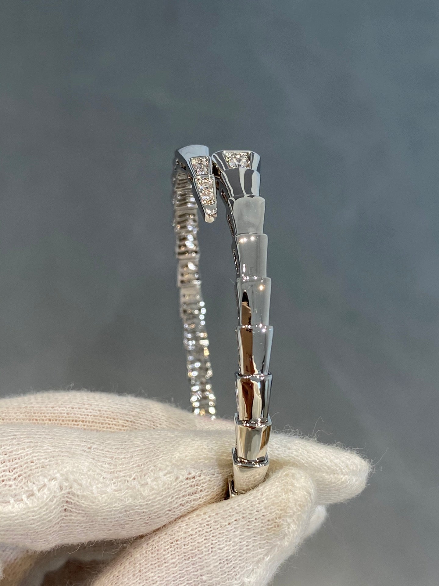 [AuraEcho]SERPENTI BRACELET DIAMONDS SILVER