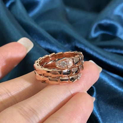 [AuraEcho]SERPENTS DOUBLE ROW DIAMOND RING