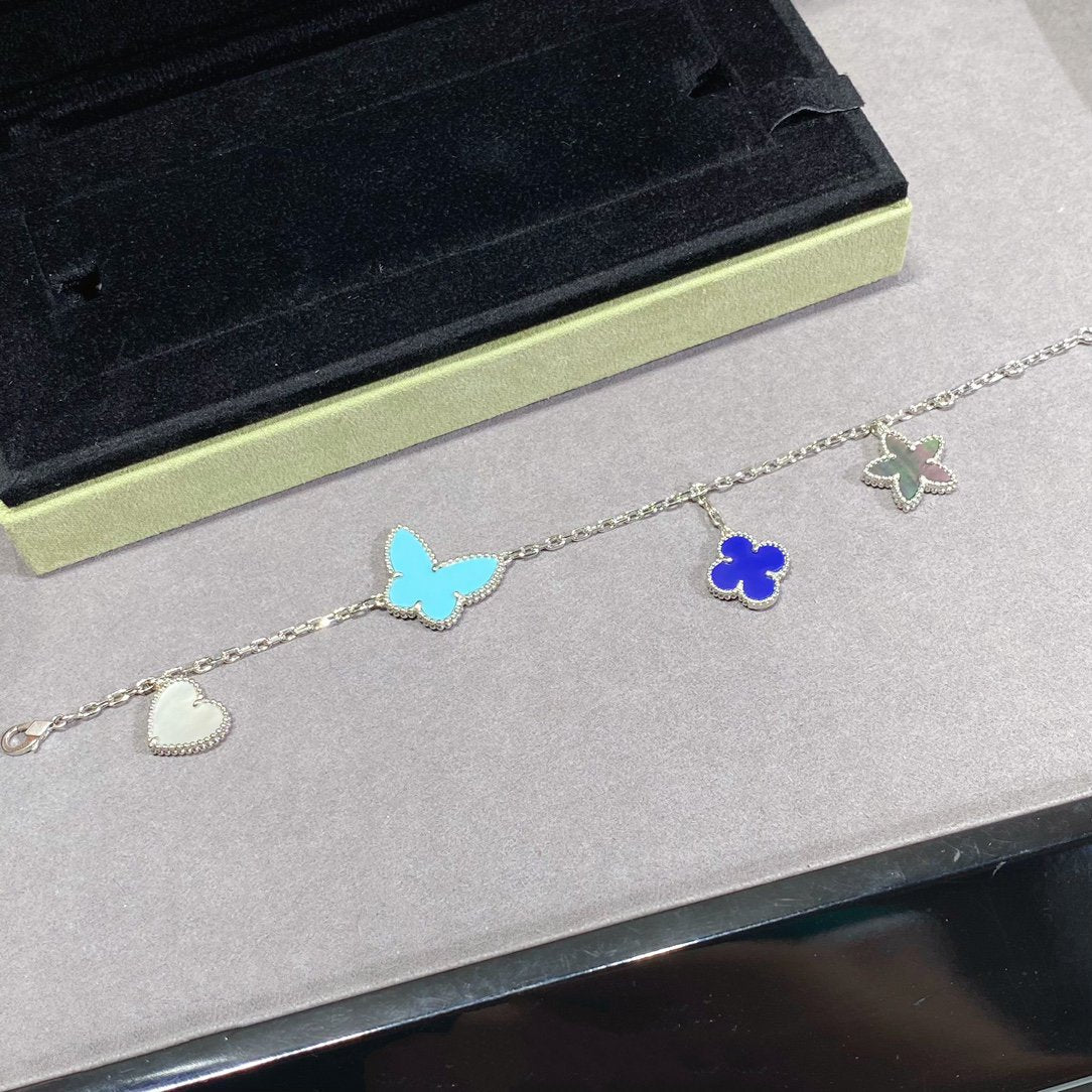 [AuraEcho]LUCKY SPRING SILVER BRACELET 4 MOTIF
