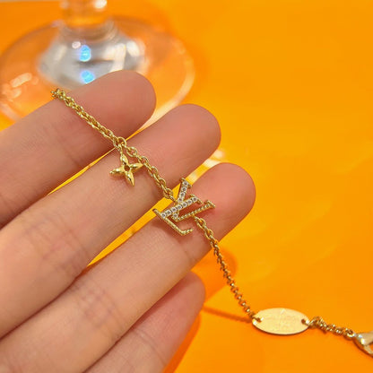 [AuraEcho]LOGO STAR MOTIF GOLD BRACELET