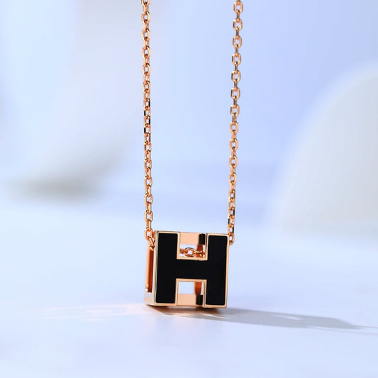 [AuraEcho]H CAGE PINK GOLD NECKLACE
