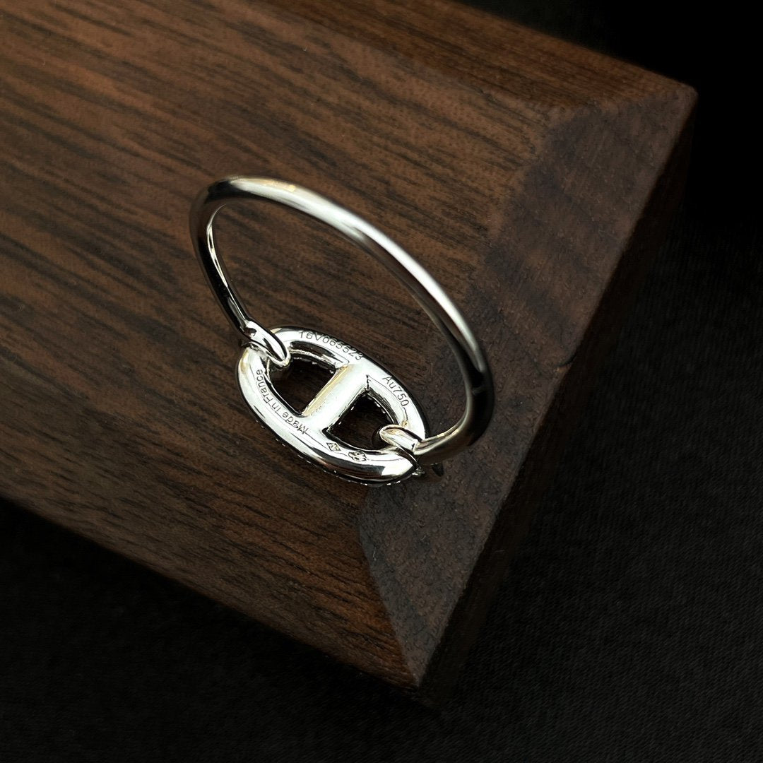 [AuraEcho]RONDE SMALL SILVER DIAMOND RING