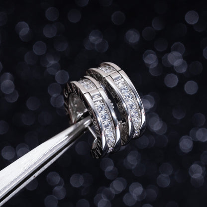 [AuraEcho]ZERO 1 MINI SILVER DIAMOND EARRINGS