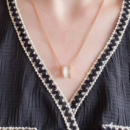 [AuraEcho]ZERO 1 DIAMOND CERAMIC NECKLACE