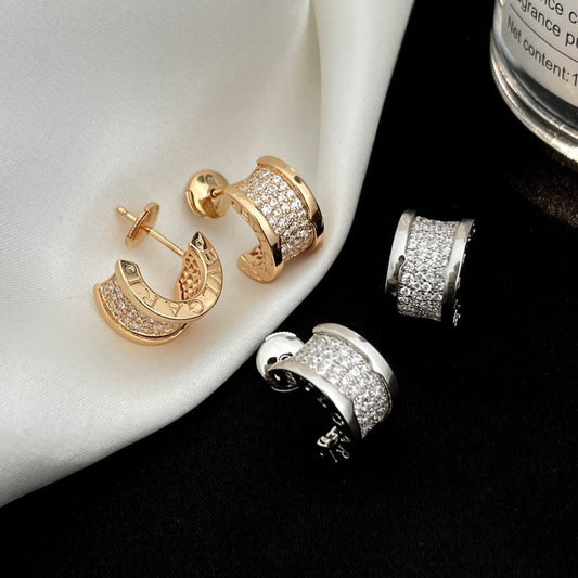 [AuraEcho]ZERO 1 DIAMOND PAVED EARRINGS