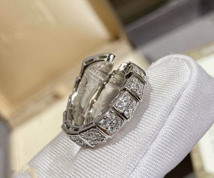 [AuraEcho]SERPENTI RING SILVER DIAMOND PAVED