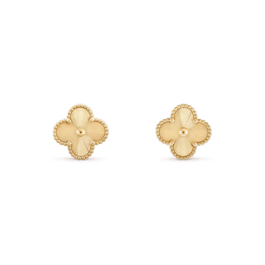 [AuraEcho]CLOVER MINI 9.5MM LASER EARRINGS