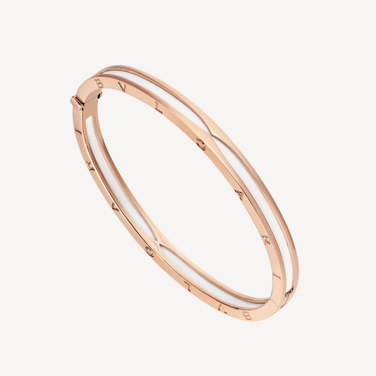 [AuraEcho]ZERO 1 PINK GOLD WITH WHITE CERAMIC BRACELET