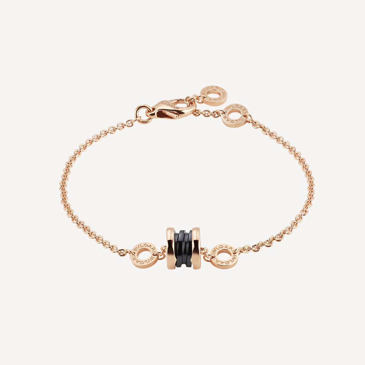[AuraEcho]ZERO 1 SOFT PINK GOLD AND BLACK CERAMIC BRACELET