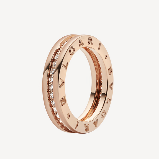 [AuraEcho]ZERO 1 ONE-BAND PAVED DIAMONDS ON THE SPIRAL RING