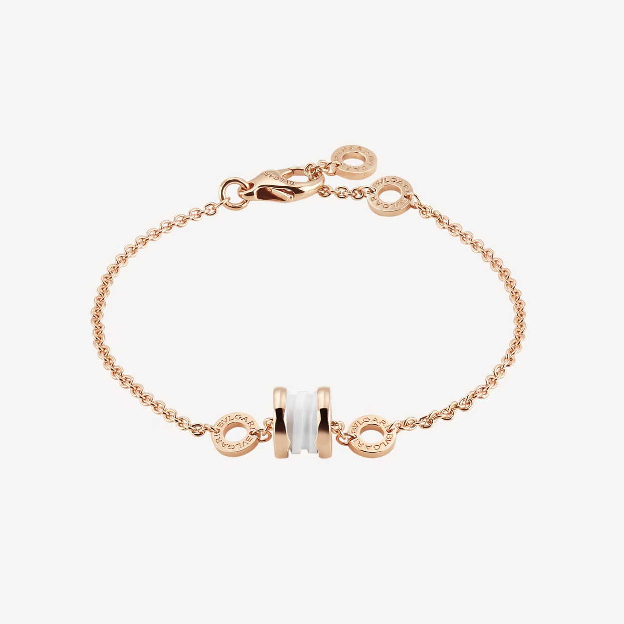 [AuraEcho]ZERO 1 SOFT PINK GOLD AND WHITE CERAMIC BRACELET