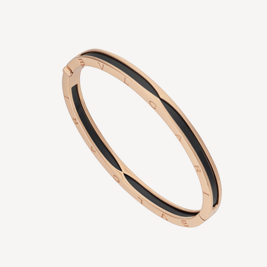 [AuraEcho]ZERO 1 PINK GOLD WITH BLACK CERAMIC BRACELET