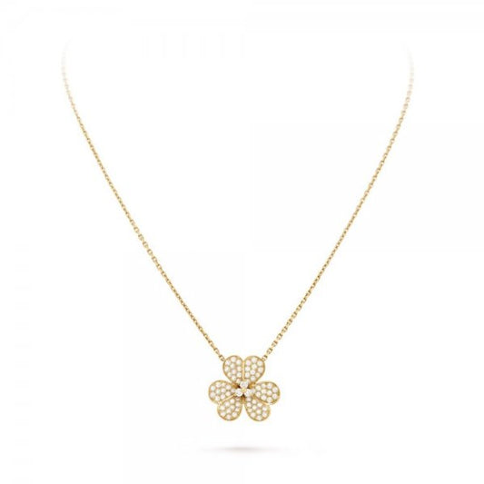 [AuraEcho]FLOWER DIAMOND NECKLACE
