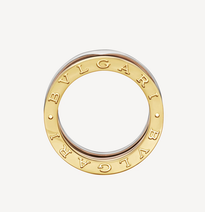[AuraEcho]ZERO 1 THREE-BAND ROSE WHITE AND YELLOW RING