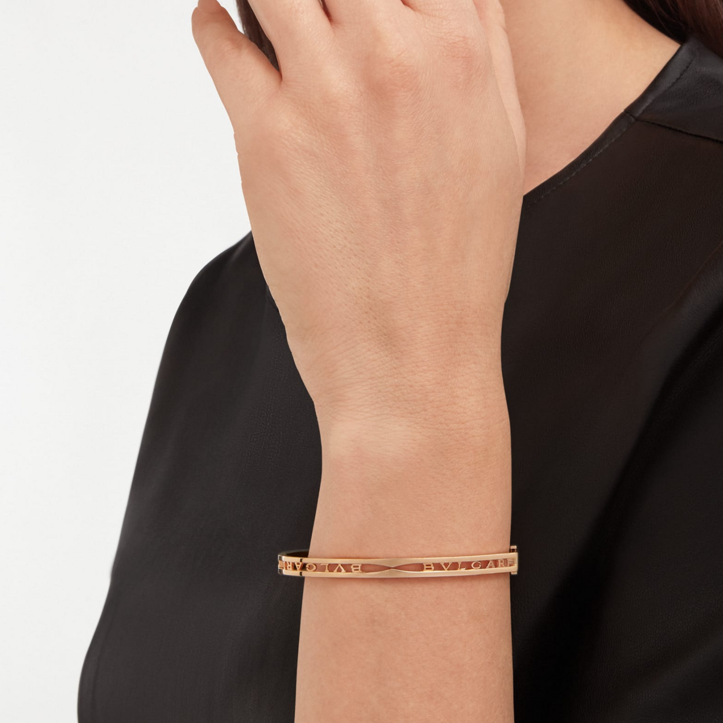[AuraEcho]ZERO 1 SPIRAL LOGO PINK GOLD BRACELET