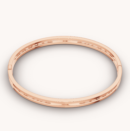 [AuraEcho]ZERO 1 SPIRAL LOGO PINK GOLD BRACELET