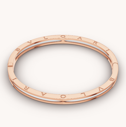 [AuraEcho]ZERO 1 PINK GOLD WITH WHITE CERAMIC BRACELET