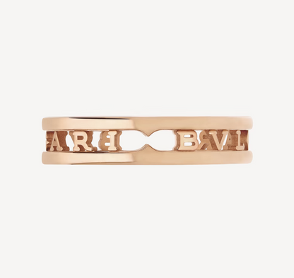[AuraEcho]ZERO 1 ONE-BAND WITH OPENWORK LOGO SPIRAL RING