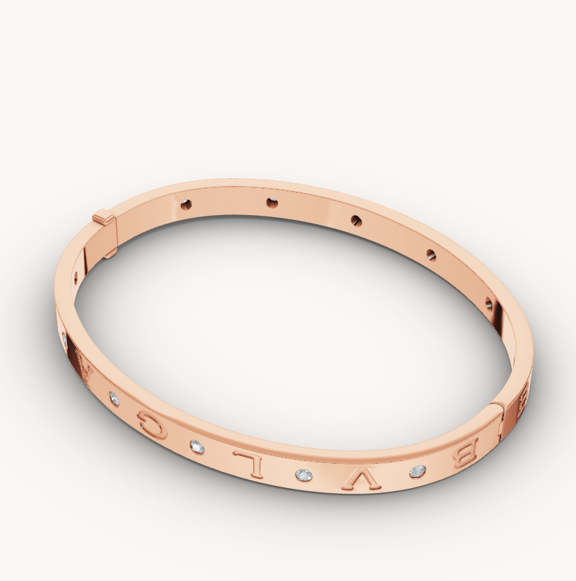 [AuraEcho]ZERO 1 PINK GOLD 12 DIAMONDS BRACELET