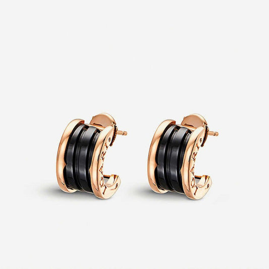 [AuraEcho]ZERO 1 PINK GOLD CERAMIC EARRINGS