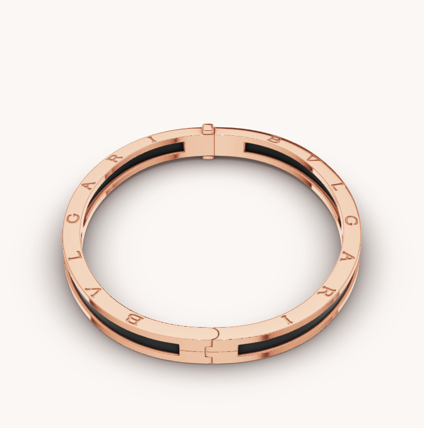 [AuraEcho]ZERO 1 PINK GOLD WITH BLACK CERAMIC BRACELET