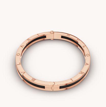[AuraEcho]ZERO 1 PINK GOLD WITH BLACK CERAMIC BRACELET
