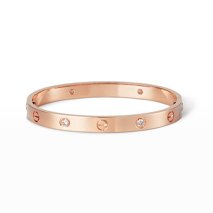 [AuraEcho]LOVE BRACELET 6.1MM 4 DIAMONDS