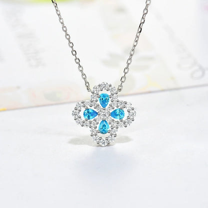 [AuraEcho]LOOP NECKLACE FULL MOTIF DIAMOND 16MM MULTIPLE COLORS
