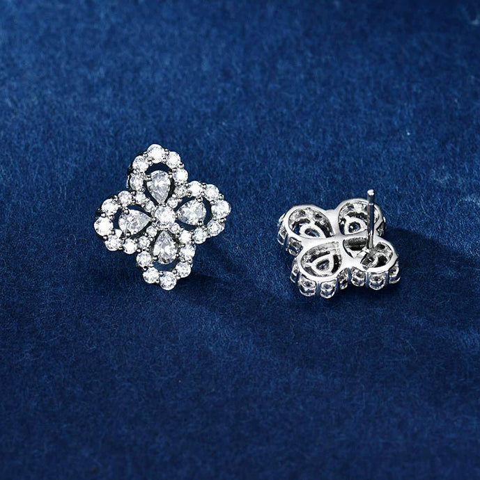 [AuraEcho]LOOP EARRINGS FULL MOTIF DIAMOND 16MM
