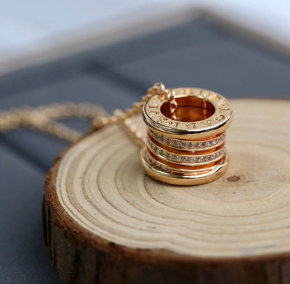 [AuraEcho]ZERO 1 PINK GOLD DIAMOND NECKLACE