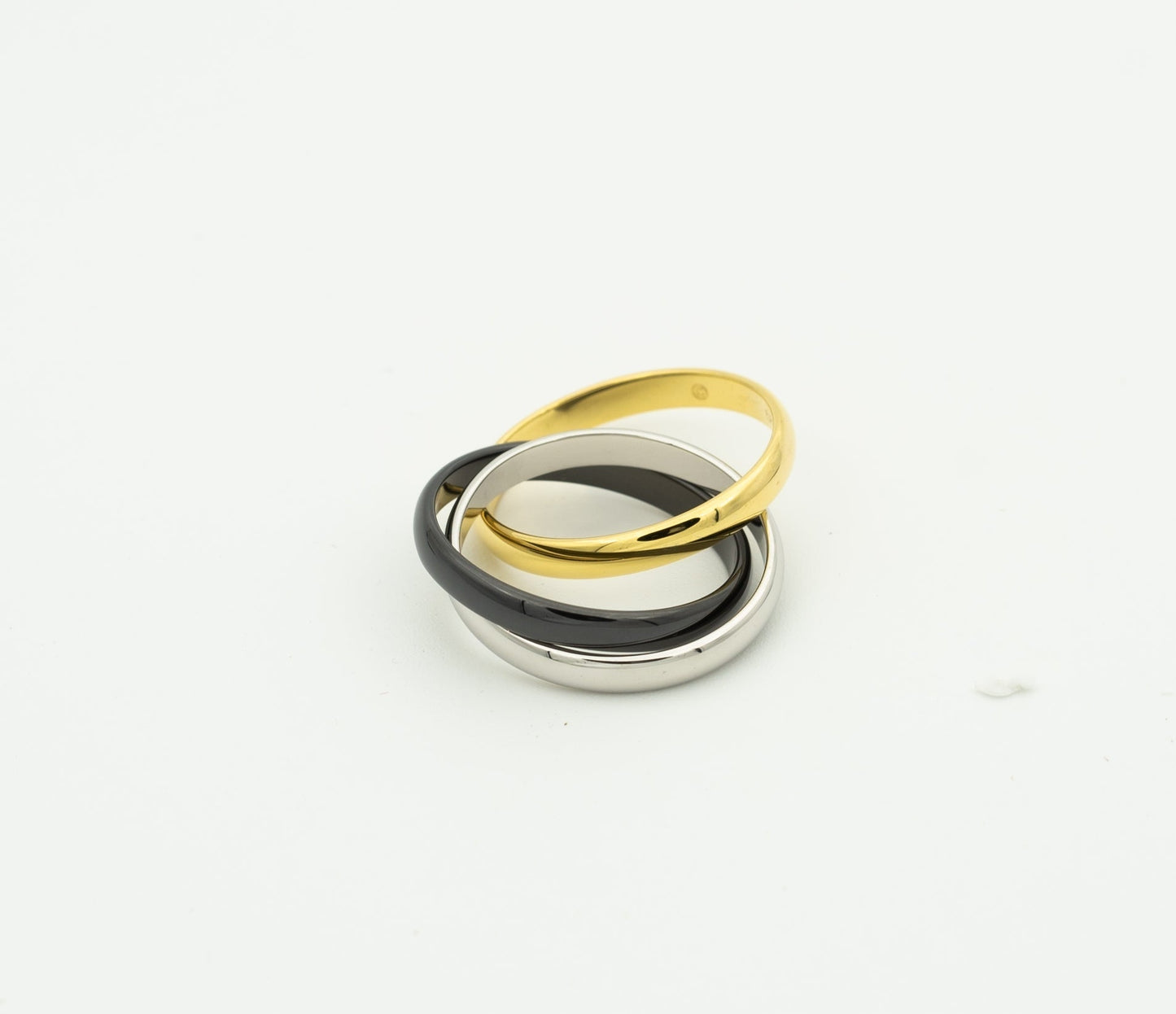 [AuraEcho]TRINITY RING BLACK GOLD SILVER